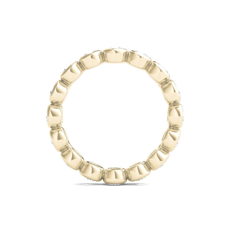 Round Lab Grown Diamond Bezel-Set Eternity Band in 14K Yellow Gold (2 ct. tw.) – Image 2 of 3