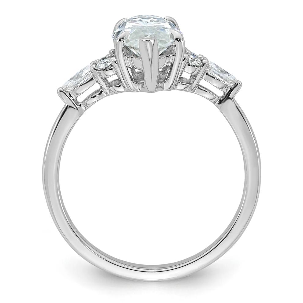 Lab-Created Moissanite Marquise Ring in 10K White Gold (2 1/4 ct. dew) – Image 2 of 3