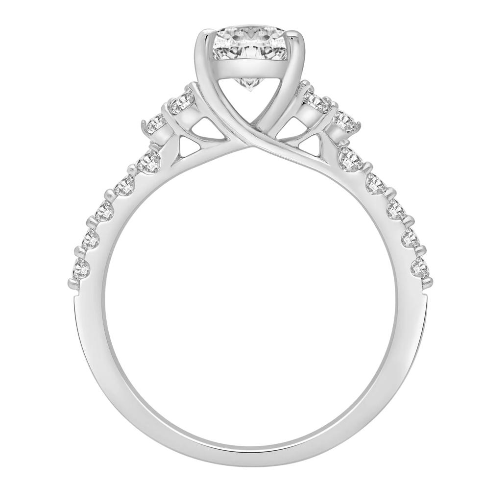 Lab Grown Diamond Marquise-Cut Center Engagement Ring in 14K White Gold (2 ct. tw.) – Image 2 of 4