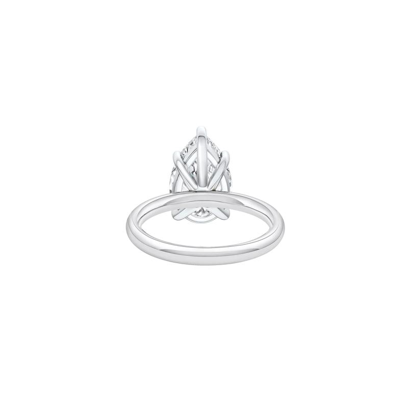 Lab Grown Diamond Pear-Shaped Solitaire Ring in 14K White Gold &#40;4 ct.&#41; – Image 4 of 4