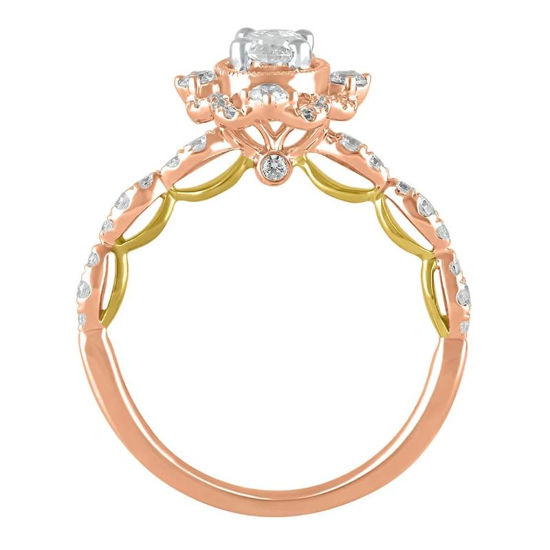 Elsa Oval Diamond Engagement Ring in 14K Rose Gold &#40;1 ct. tw.&#41;  – Image 2 of 3