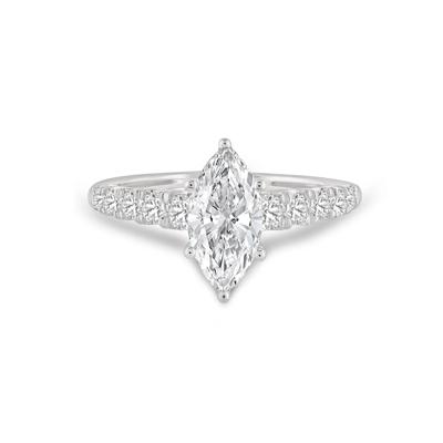 Lab Grown Diamond Marquise Engagement Ring in 14K White Gold (1 1/2 ct. tw.)