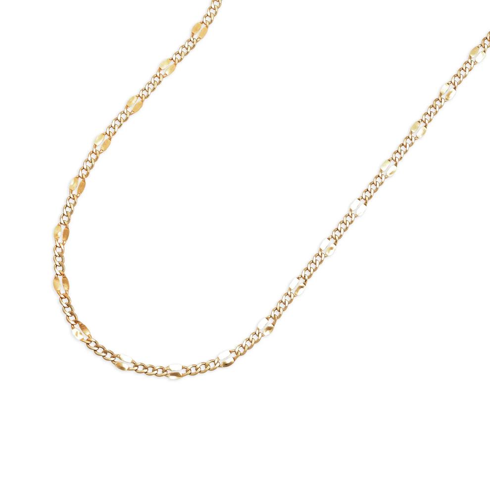 Semi-Solid Figaro Chain in 14K Yellow Gold, 3.2mm 18" – Image 4 of 4