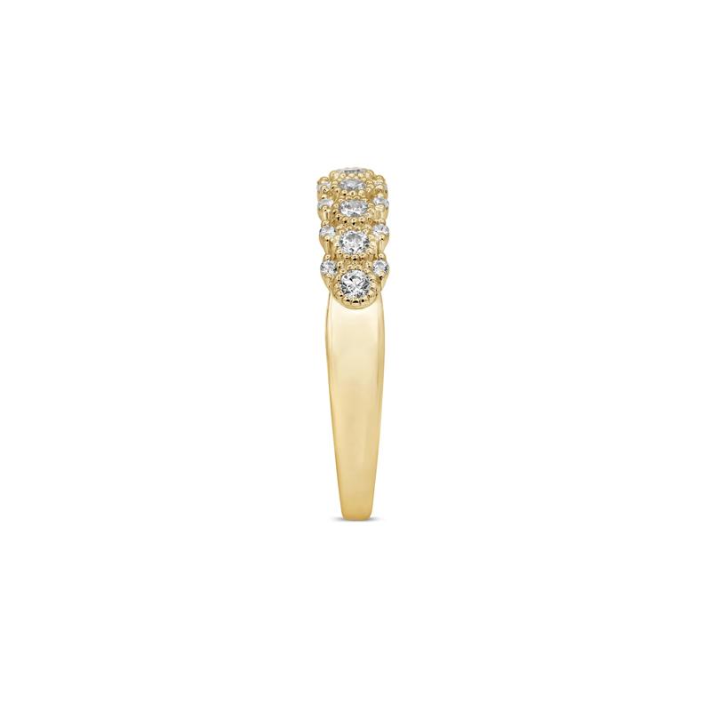 Diamond Anniversary Band with Milgrain Beads in 10K Yellow Gold &#40;1/3 ct. tw.&#41; – Image 3 of 3