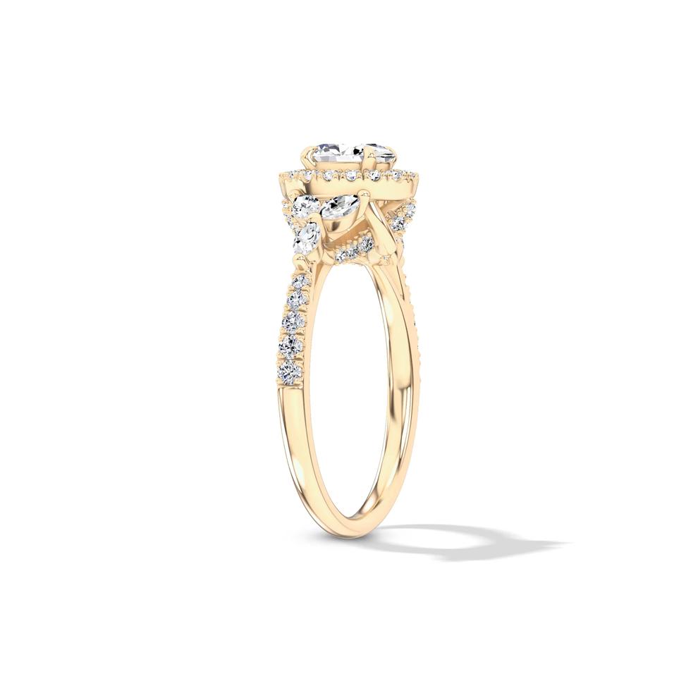 Diamond Oval Halo Engagement Ring in 14K Yellow Gold (1 ct. tw.) – Image 3 of 4