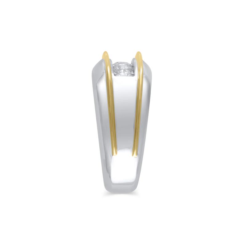 Men&#39;s Diamond Five-Stone Ring in 14K White and Yellow Gold &#40;1 ct. tw.&#41; – Image 3 of 3