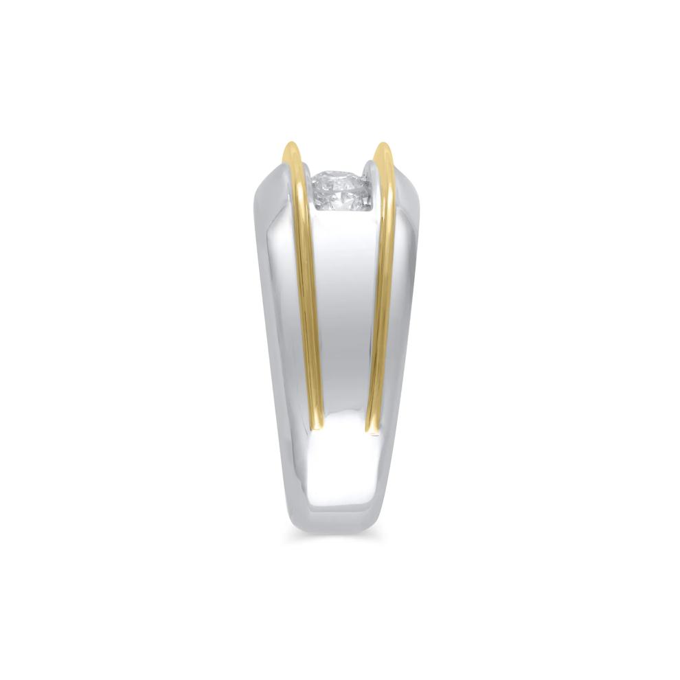 Men's Diamond Five-Stone Ring in 14K White and Yellow Gold (1 ct. tw.) – Image 3 of 3