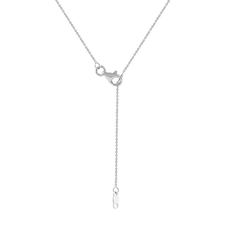 Lab Grown Diamond Oval-Shaped Solitaire Bezel Pendant in 10K White Gold &#40;1 ct. tw.&#41; – Image 4 of 4