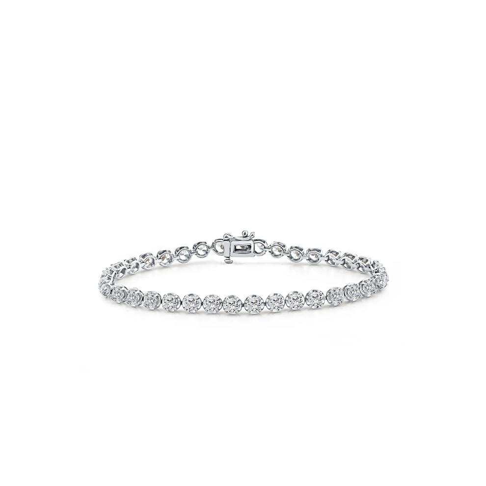Lab Grown Diamond Line Bracelet in 10K White Gold (7 ct. tw.) – Image 1 of 2