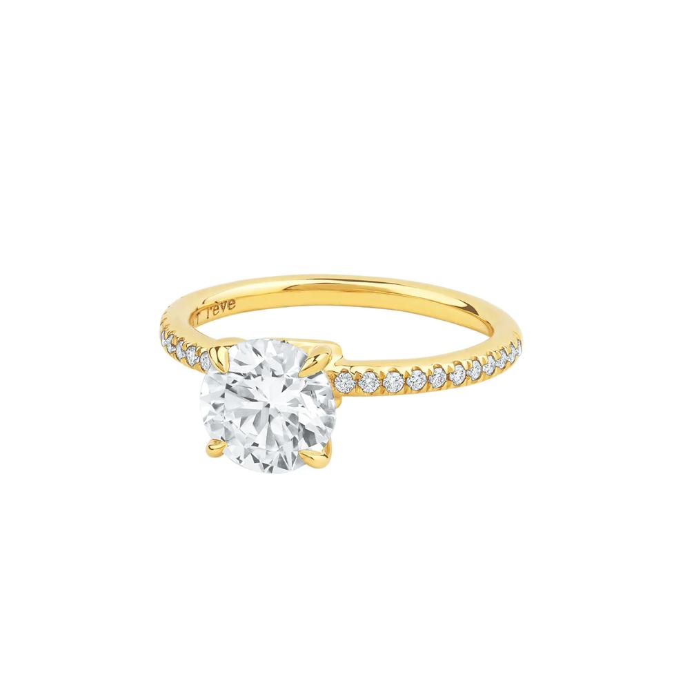 Nola Lab Grown Diamond Engagement Ring in 14K Yellow Gold (1 3/4 ct. tw.) – Image 4 of 5