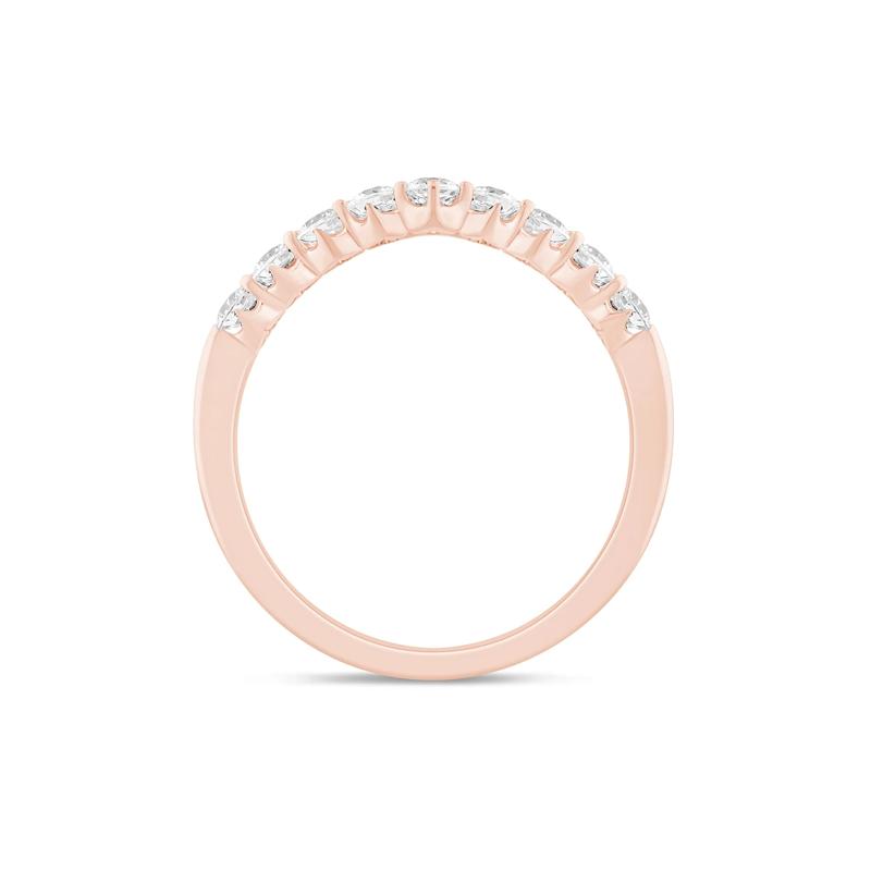 Lab Grown Diamond Chevron Band in 14K Rose Gold (1/2 ct. tw.) – Image 2 of 3