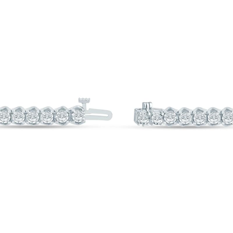 Men&#39;s Lab Grown Diamond Bracelet in 10K White Gold &#40;3 ct. tw.&#41; – Image 2 of 2