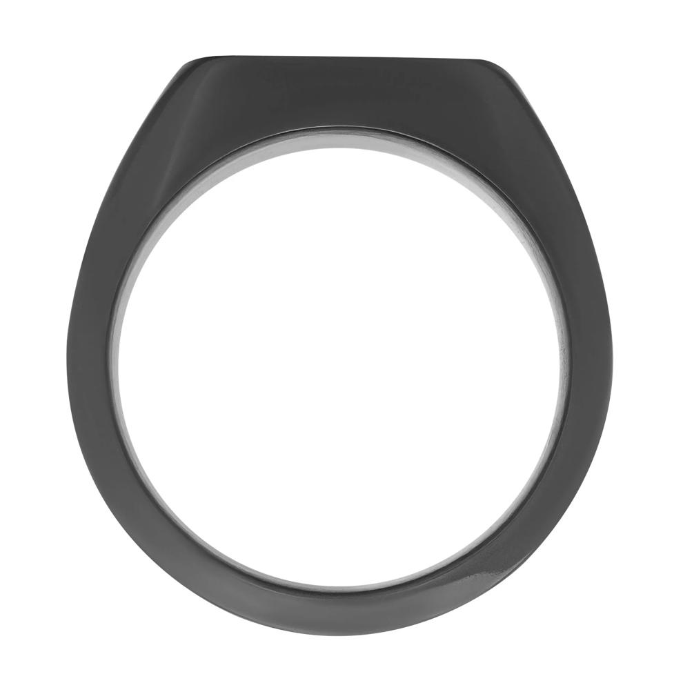 Cushion Signet Ring with Sodalite Inlay in Zirconium – Image 2 of 3