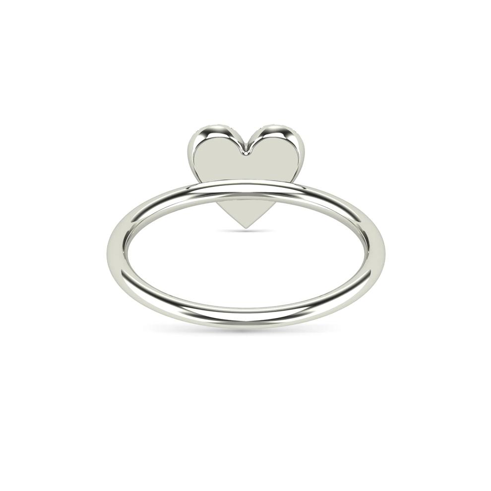 Diamond Heart Ring in 14K White Gold (1/8 ct tw.) – Image 4 of 5