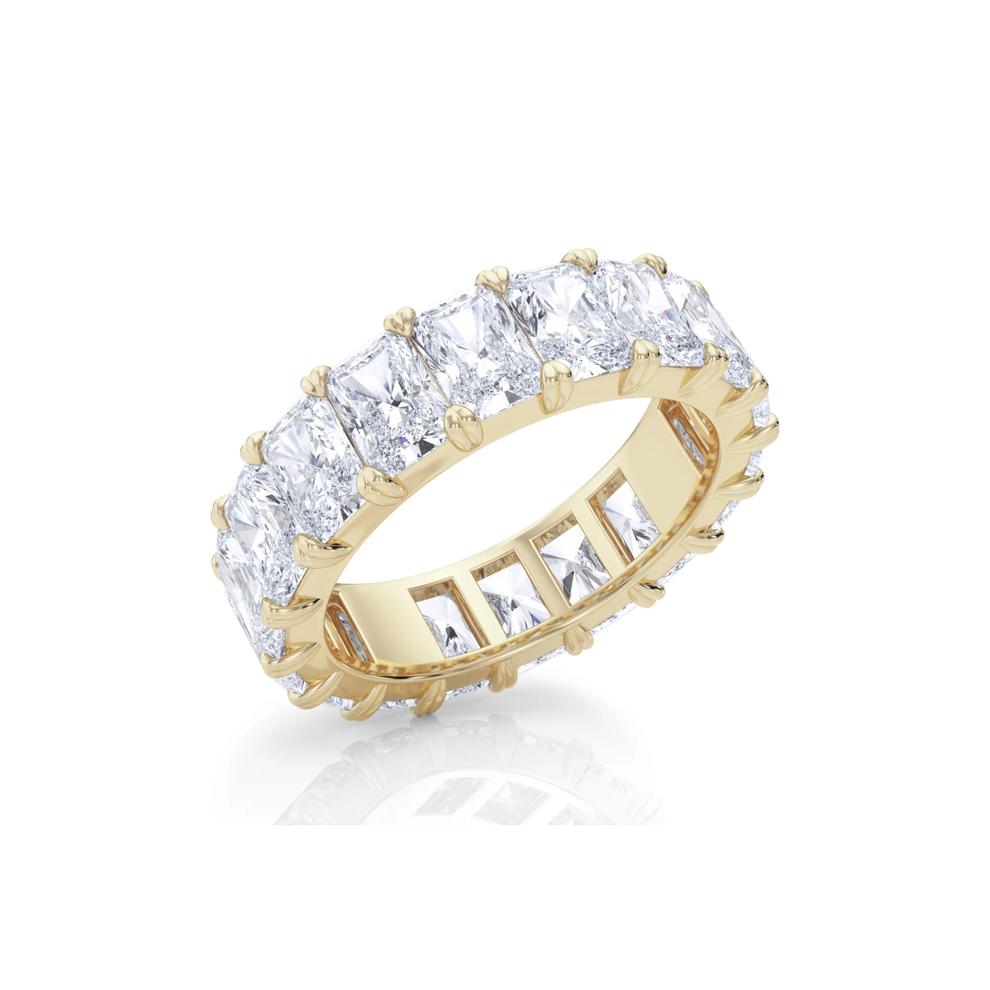Lab Grown Diamond Radiant-Cut Eternity Band in 14K Yellow Gold (7 ct. tw.) – Image 4 of 5