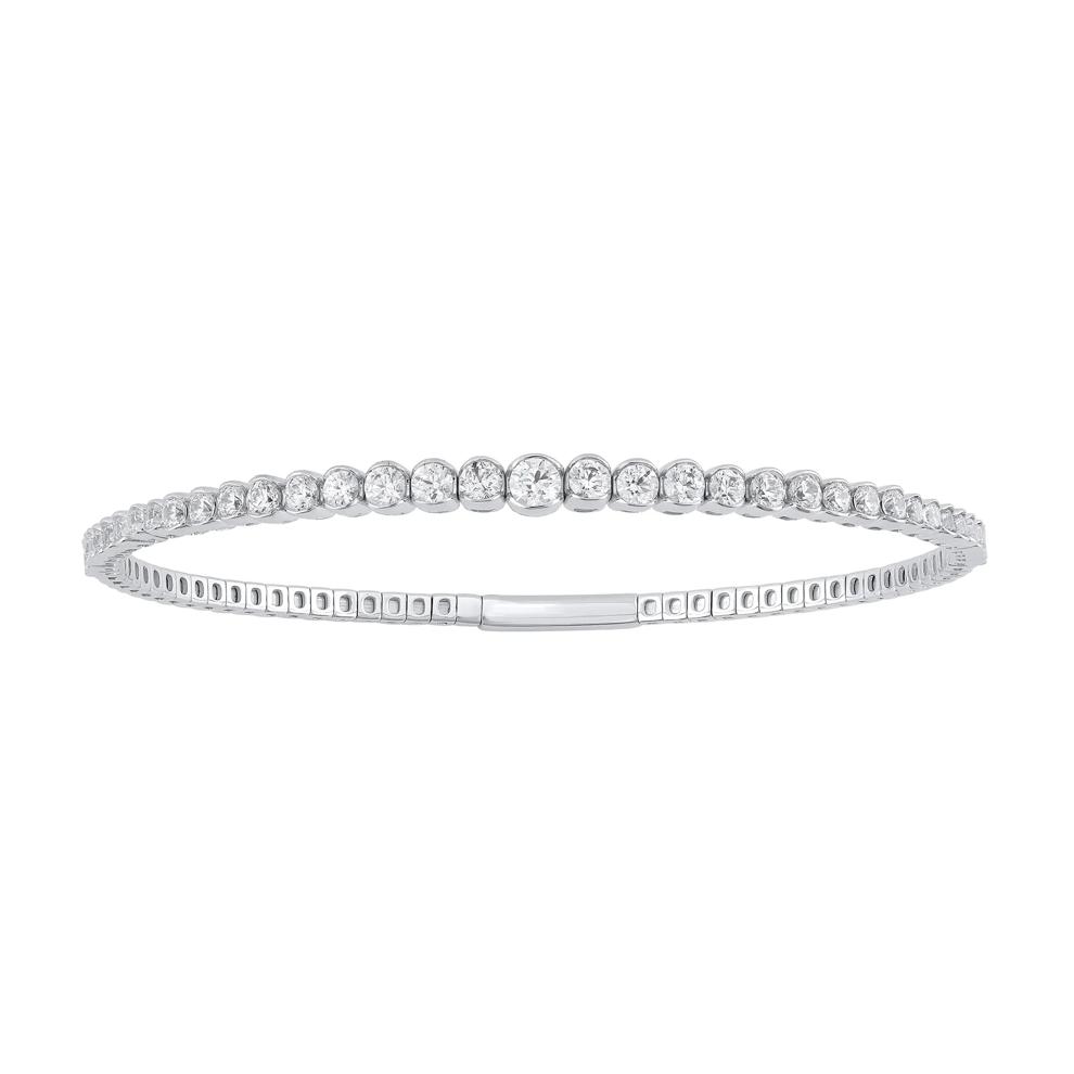 Lab Grown Diamond Bangle Bracelet in 14K White Gold (2 ct. tw.) – Image 1 of 1
