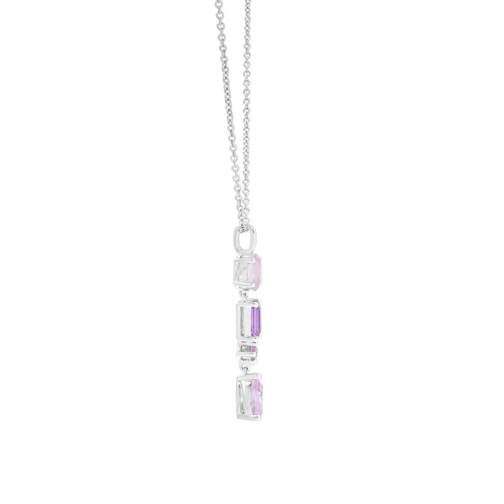 Shades of Amethyst Drop Pendant in Sterling Silver – Image 3 of 4