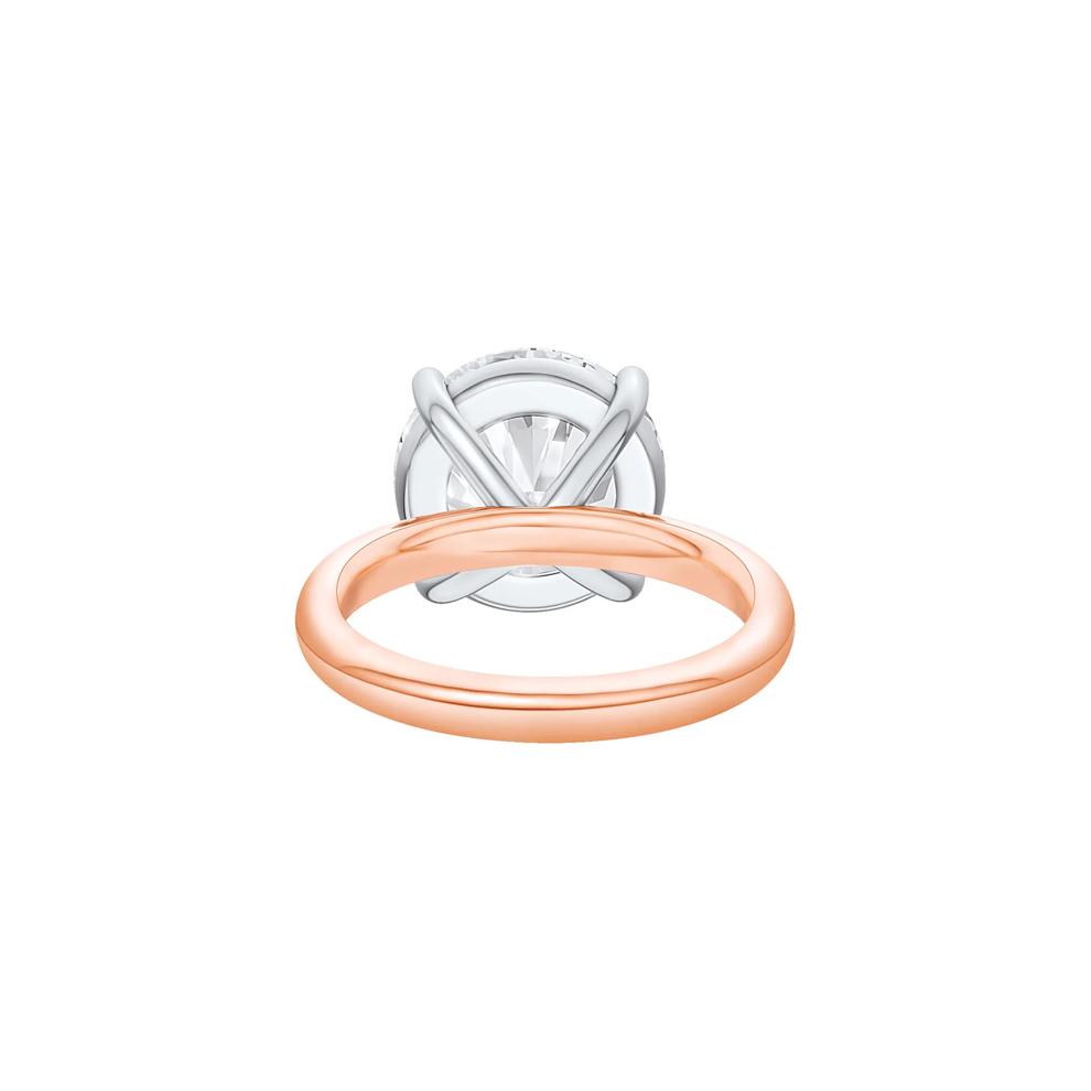 Lab Grown Diamond Round Solitaire Ring in 14K Rose &amp; White Gold (8 ct.) – Image 4 of 4