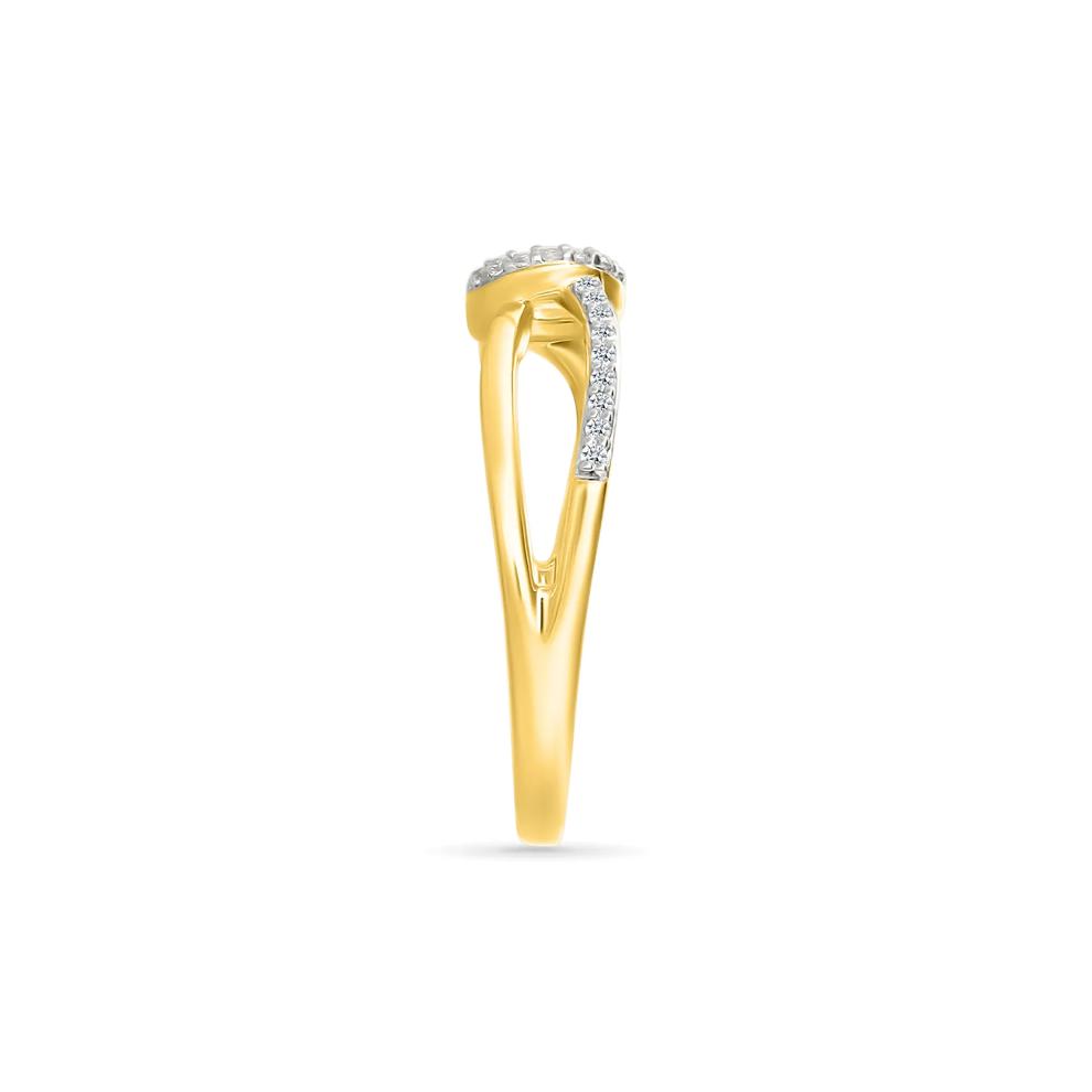 Diamond Knot Ring in 10K Yellow Gold (1/8 ct. tw.) – Image 3 of 5