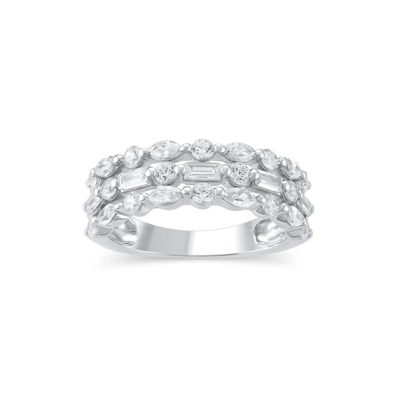 Multi-Shape Three-Row Lab Grown Diamond Band – Image 1 of 3
