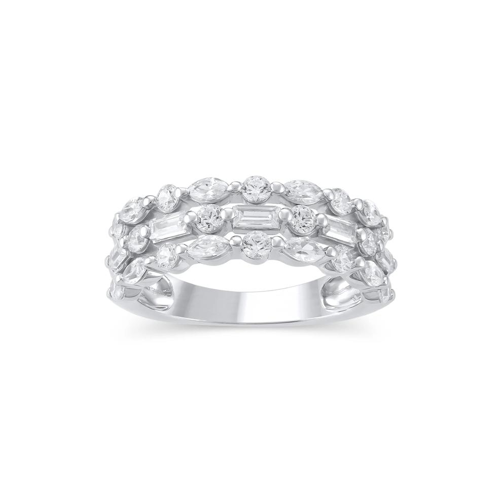 Multi-Shape Three-Row Lab Grown Diamond Band – Image 1 of 3