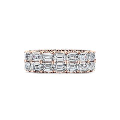 Diamond Double Row Eternity Band in 14K Rose Gold (9 ct. tw.)