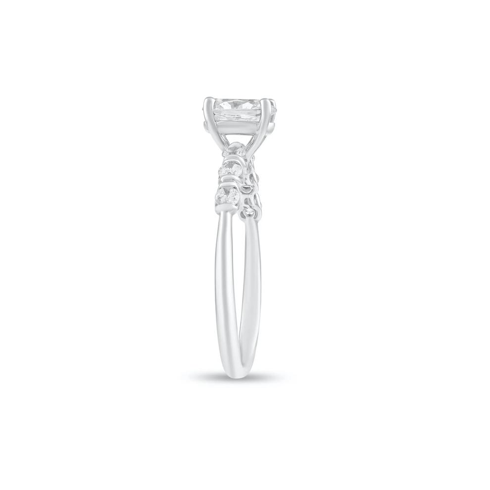 Diamond Oval Center Engagement Ring in Platinum (1 ct. tw.) – Image 3 of 4