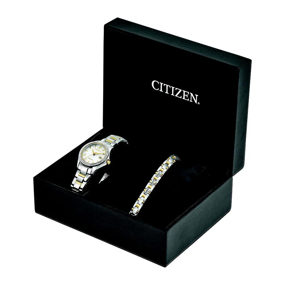 NEW Citizen Ladies Diamond Two Tone Watch w/ box Citizen Ladies Calibre 4700 Chronograph Diamond Two Tone S  main image 2