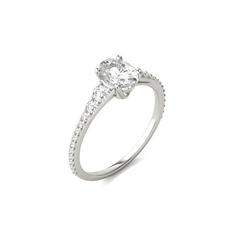 Lab-Created Moissanite Engagement Ring in 14K White Gold &#40;1 1/3 ct. dew&#41; – Image 4 of 5
