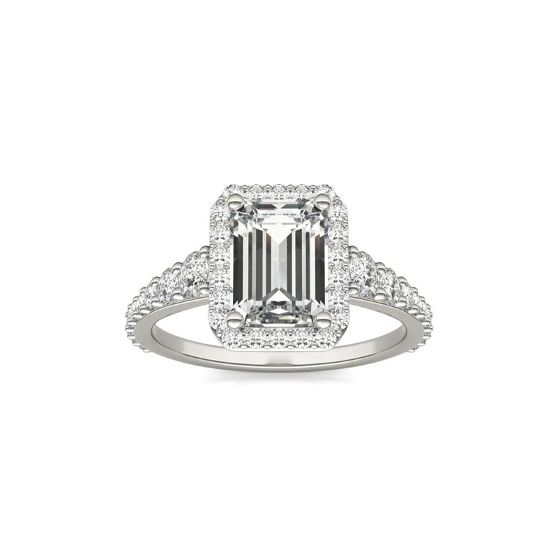 Lab-Created Moissanite Engagement Ring in 14K White Gold – Image 5 of 5