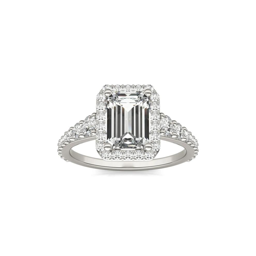 Lab-Created Moissanite Engagement Ring in 14K White Gold – Image 5 of 5