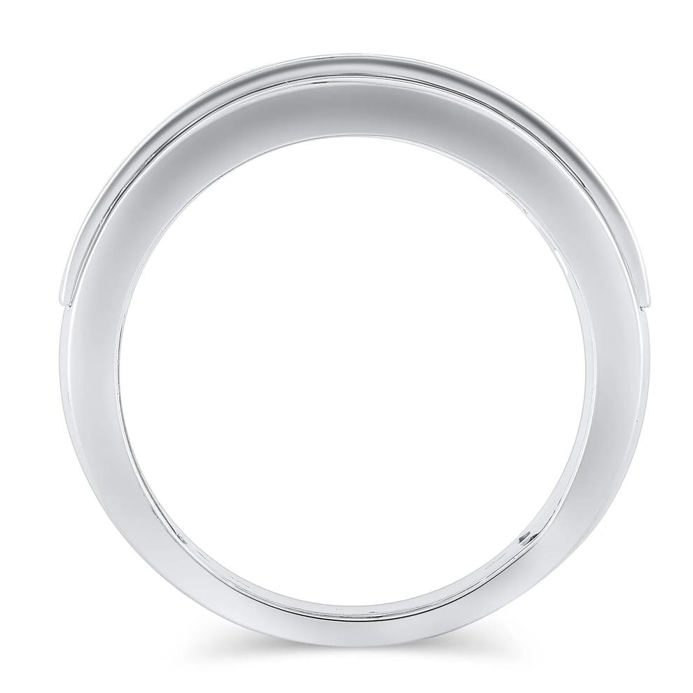Men's Lab Grown Diamond Channel Band in 10K White Gold (2 ct. tw.) – Image 2 of 3