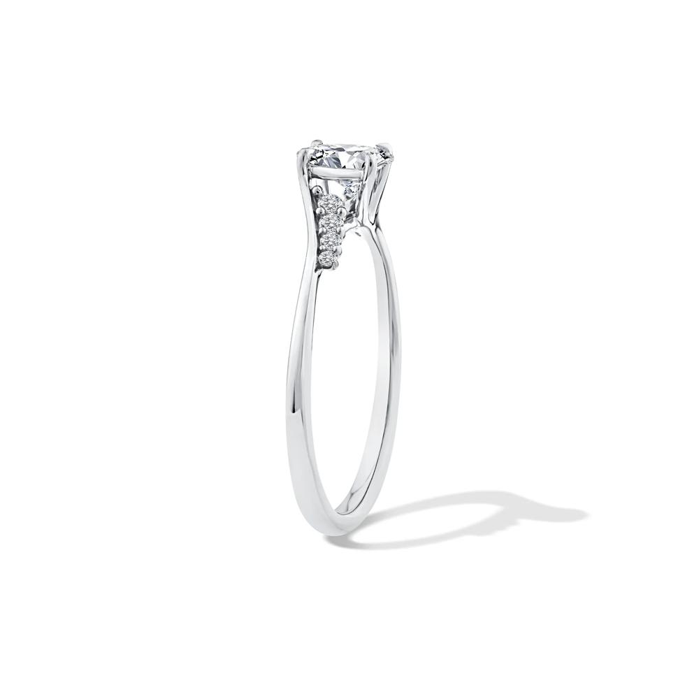Lab Grown Diamond Oval Center Promise Ring in 10K White Gold (1/2 ct. tw.) – Image 3 of 4