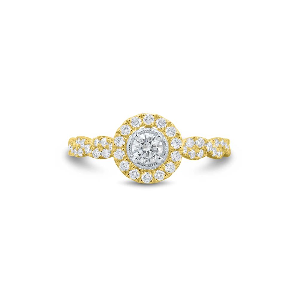 Round Diamond Engagement Ring in 10K Gold (1/2 ct. tw.) – Image 1 of 1