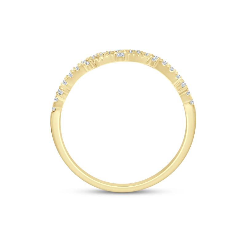 Diamond Contour Ring in 10K Yellow Gold &#40;1/5 ct. tw.&#41; – Image 2 of 3