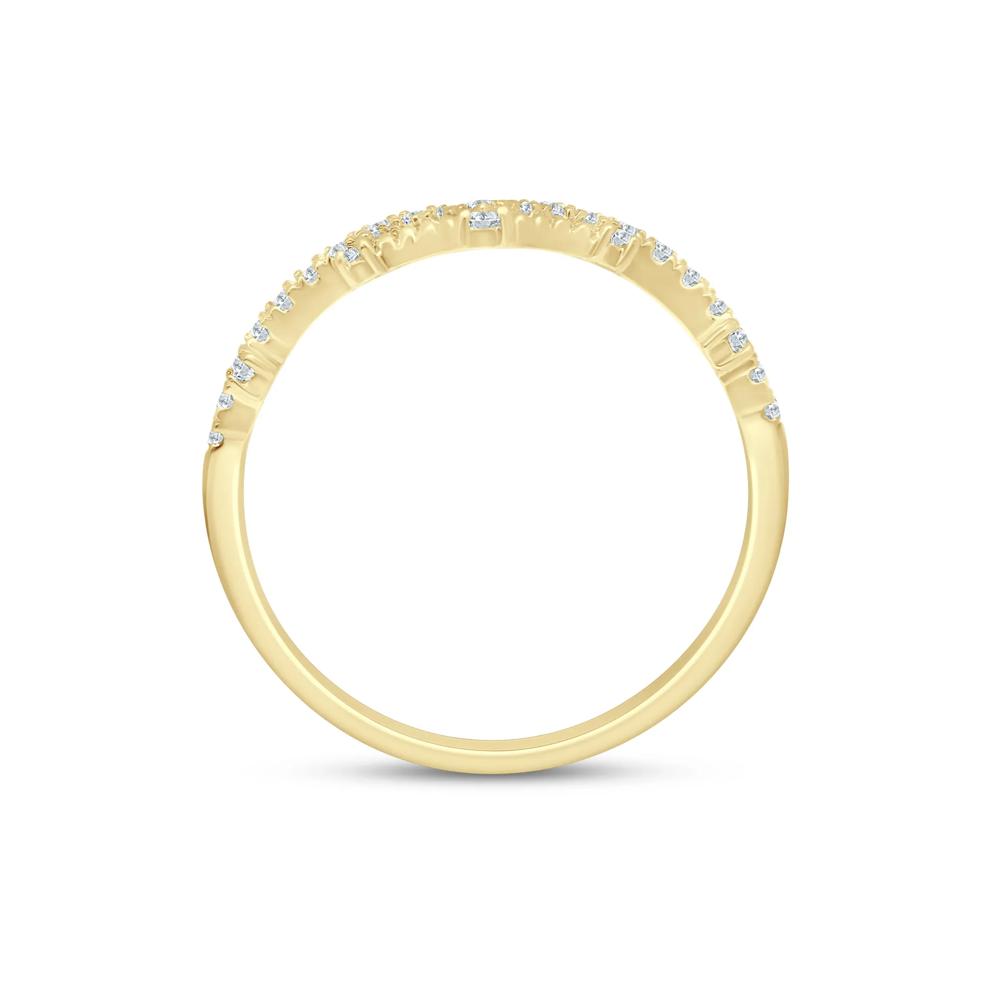 Diamond Contour Ring in 10K Yellow Gold (1/5 ct. tw.) – Image 2 of 3