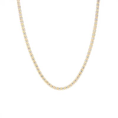 Iced Chain in 10K Yellow and White Gold