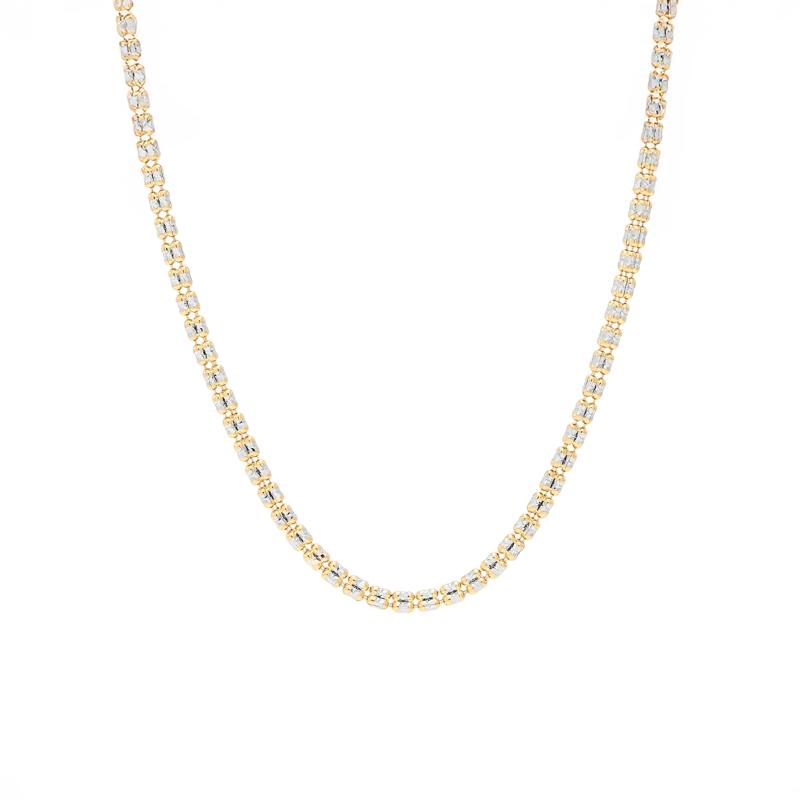 Iced Chain in 10K Yellow and White Gold – Image 1 of 3