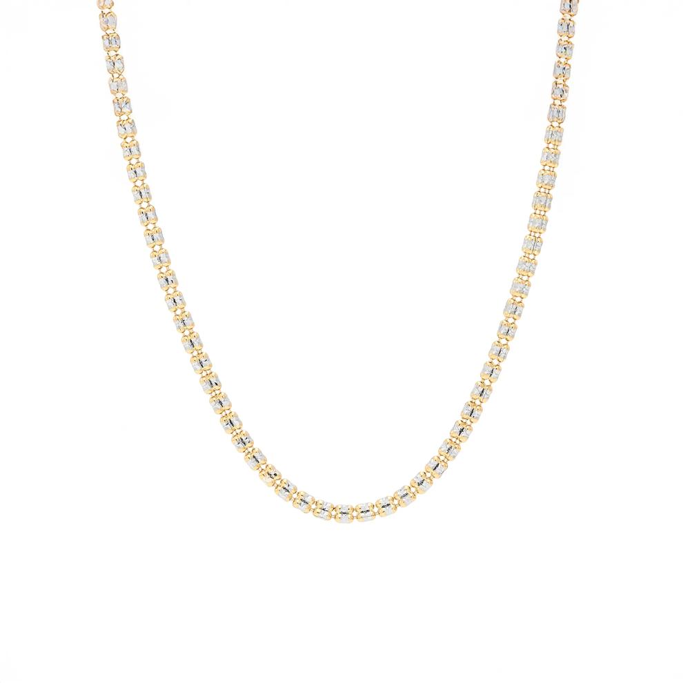 Iced Chain in 10K Yellow and White Gold – Image 1 of 3