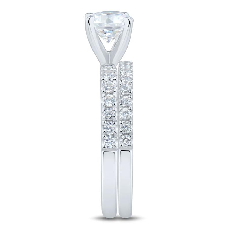 1/2 ct. tw. Brilliant-Cut Diamond Semi-Mount Engagement Ring in 14k White Gold &#40;Setting Only&#41; – Image 6 of 8