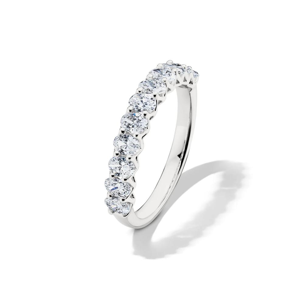Lab Grown Diamond Oval Anniversary Band in 14K White Gold (1 ct. tw.) – Image 4 of 4