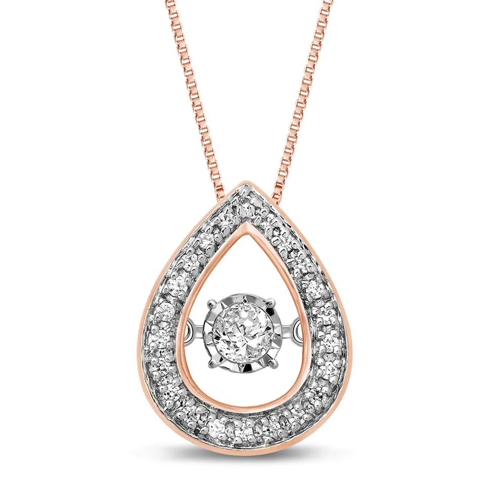 The Beat of Your Heart&amp;#174; 1/5 ct. tw. Diamond Pendant in 10K Rose Gold – Image 1 of 2
