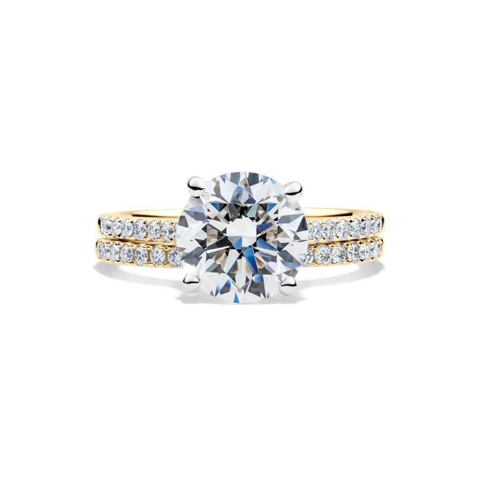 Lab Grown Diamond Wedding Set in 14K Yellow Gold (3 &frac12; ct. tw.) – Image 1 of 6