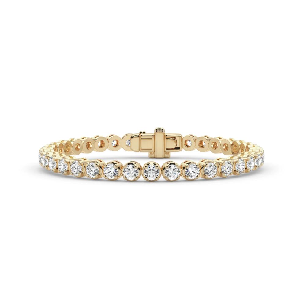 Lab Grown Diamond Tennis Bracelet in 14K Yellow Gold (9 3/4 ct. tw.) – Image 1 of 4