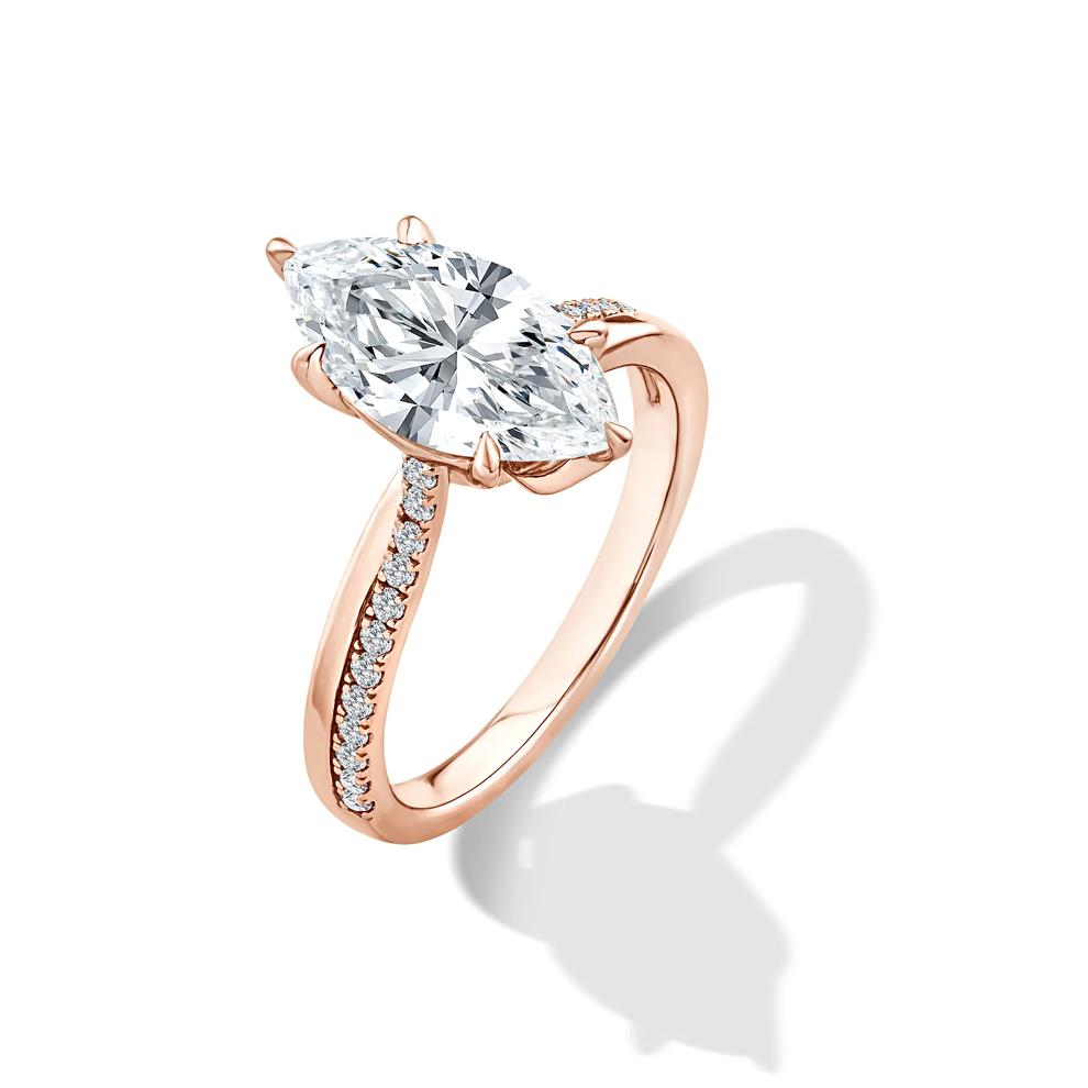 Lab Grown Diamond Marquise Engagement Ring in 18K Rose Gold (2 3/4 ct. tw.) – Image 4 of 4