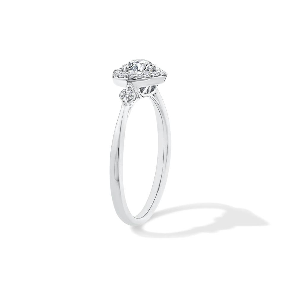 Lab Grown Diamond Heart Halo Promise Ring in 10K White Gold (1/2 ct. tw.) – Image 3 of 4