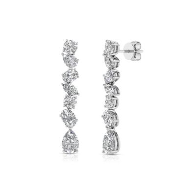 Lab Grown Diamond Fancy Shaped Drop Earrings in 14K White Gold (5 3/4 ct. tw.)
