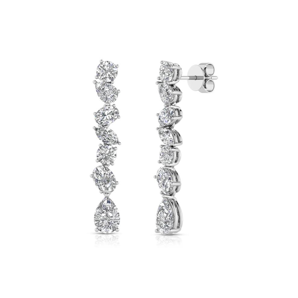 Lab Grown Diamond Fancy Shaped Drop Earrings in 14K White Gold (5 3/4 ct. tw.) – Image 1 of 1