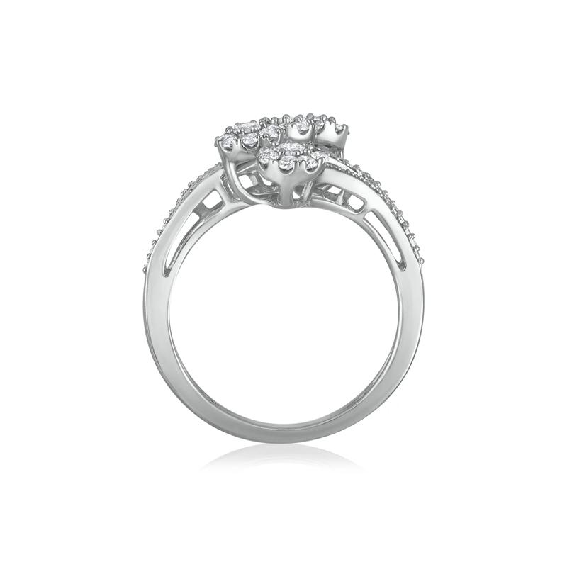Diamond Swirl Ring in 10K White Gold &#40;1 ct. tw.&#41; – Image 2 of 3