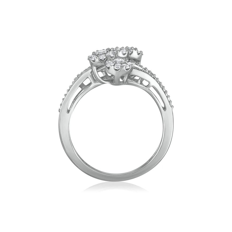 Diamond Swirl Ring in 10K White Gold (1 ct. tw.) – Image 2 of 3